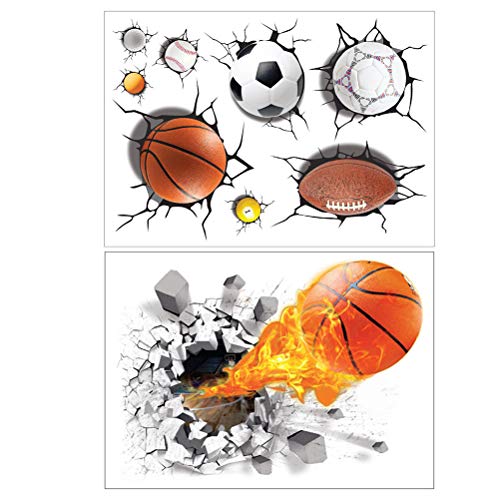 GALPADA Pegatinas Decorativas para Pared 3d de Pvc Impermeables y Fáciles de Pegar, 2 Piezas para Decoración de Dormitorios y Hogar Diseño Ecológico