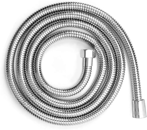 Cabezal de Ducha de Alta presión con 4 Modos, Masaje con un Solo botón, Filtro y Accesorios de baño (Manguera Plateada de 1,5 m)