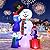 GOOSH 6 FT Inflatable Christmas Decorations, Inflatable Snowman with Penguins, Christmas Blow Ups Yard Decorations with Colorful LED Lights, Christmas Inflatables for Garden Lawn Xmas Holiday