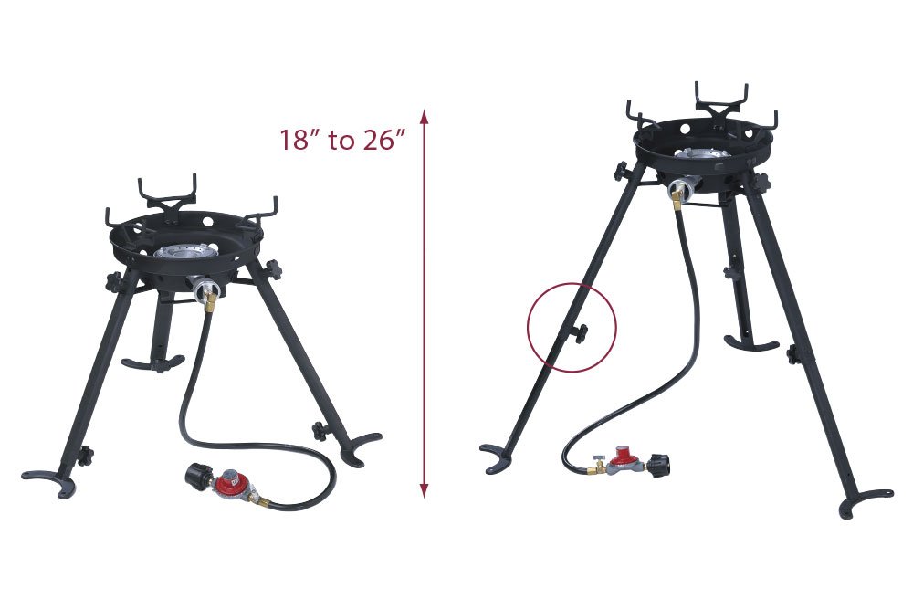 Eastman Outdoors Portable Kahuna Burner with XL Pot and Wok Brackets with  Adjustable, Removable Legs : Amazon.ca: Home