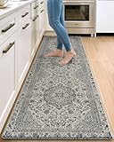DEXI Kitchen Mats for Floor Cushioned, 23x86 Large Long Runner Rug Non Slip, Waterproof Soft Comfort Standing Padded Anti Fatigue Decorative, Brown Grey