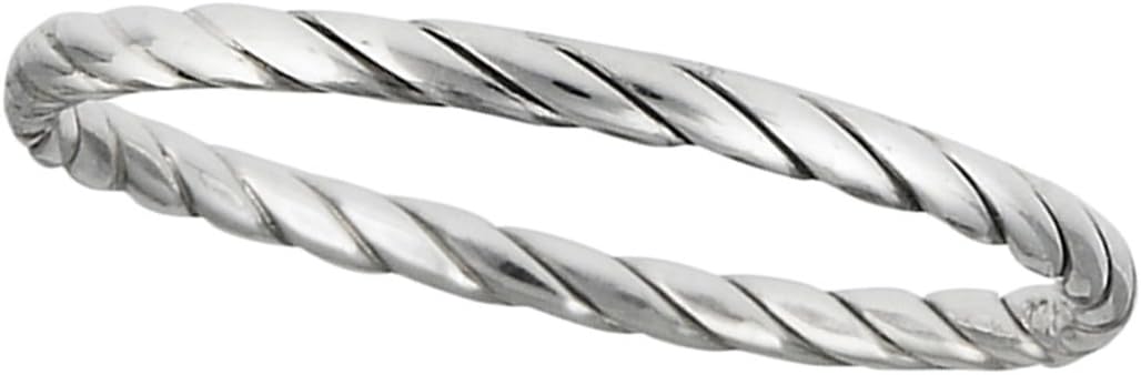 Twisted Knot Wedding Ring Sterling Silver Stackable Criss Cross Band Sizes 1-8