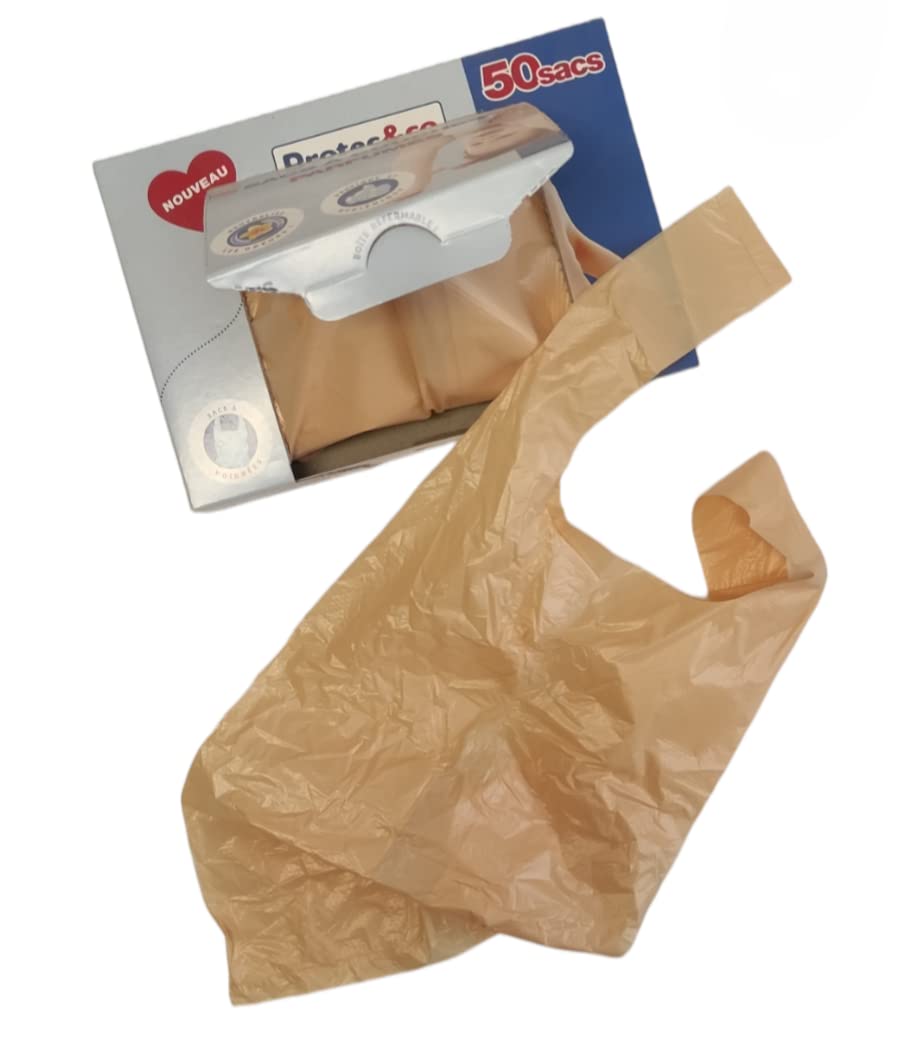 PROTEC&CO Sacs Parfumés pour Couches Neutralise Les Odeurs Pratique et Hygiénique Opaques Boîte de 50 sacs