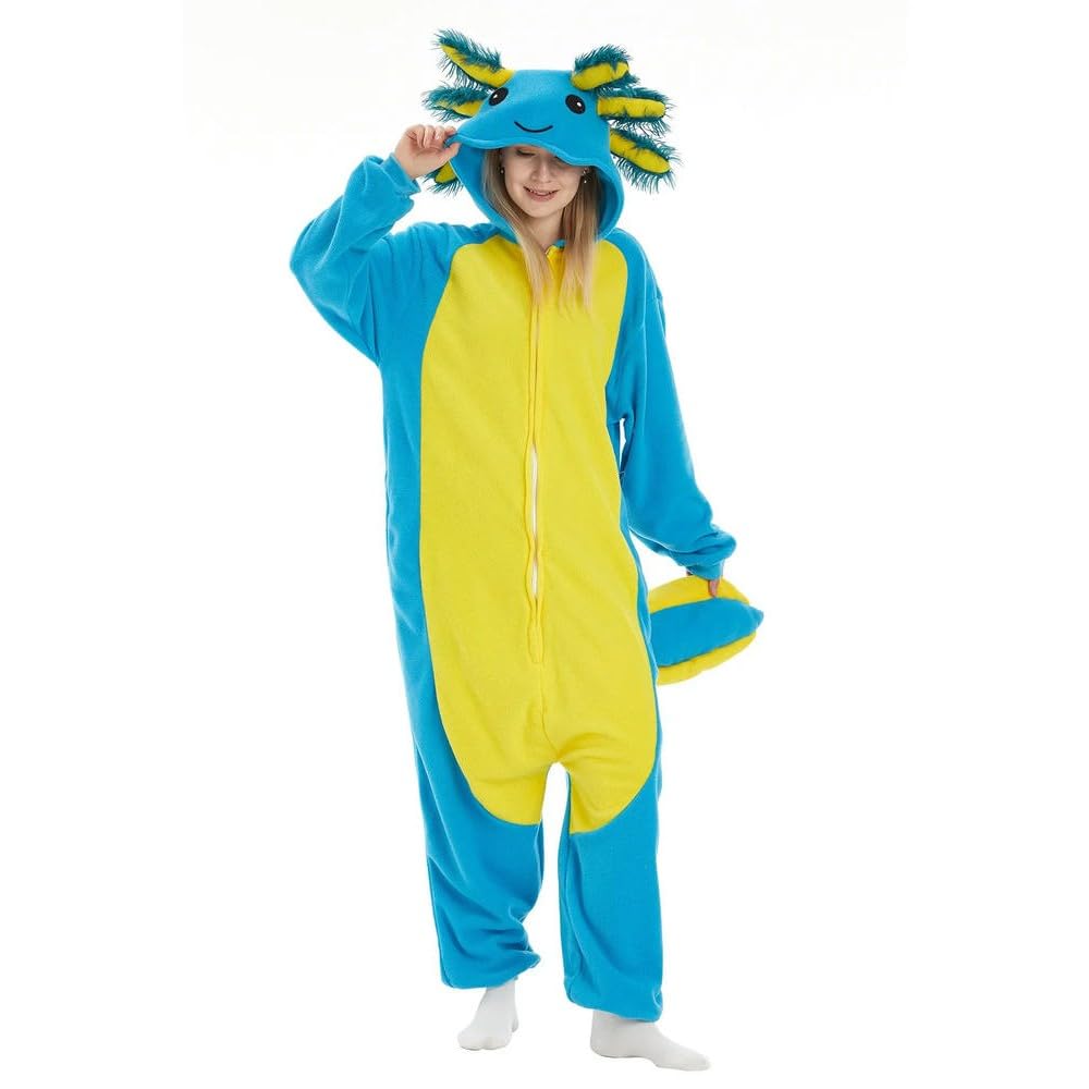 NYSDM Pigiama da Donna Unisex per Adulti con Animali, a Forma di Pesce, da Notte, per Ragazze, Anime, in Un Unico Pezzo, Regalo di Compleanno, Cosplay, Costume Kigurumi