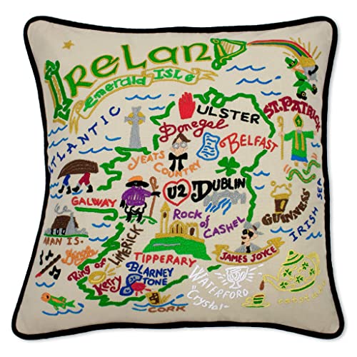 Catstudio Ireland Embroidered Decorative Throw Pillow
