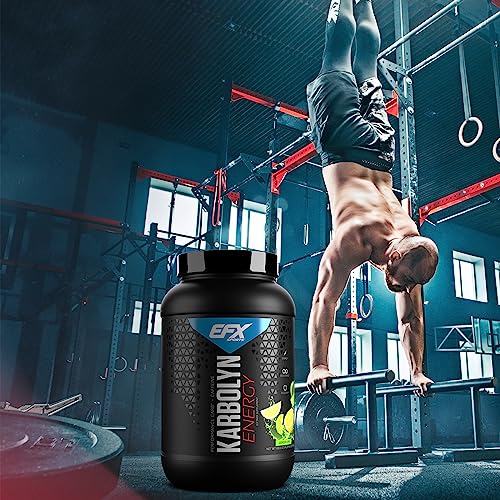 Image of EFX Sports Karbolyn Energy | Performance Carbohydrate Powder + Caffeine | Carb Load & Energize | 250mg Caffeine | Sugar Free | 36 Servings (Lemon Lime)