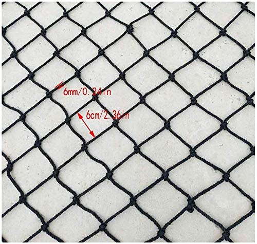 AI LI WEI Protective net decoration/Black Nylon Net Stair Anti-fall Net Balcony Fence Net Child Protection Net Football Net Decoration Net Hanging Clothes Net Restaurant Bar Ceiling Net (Size : 8x6m)