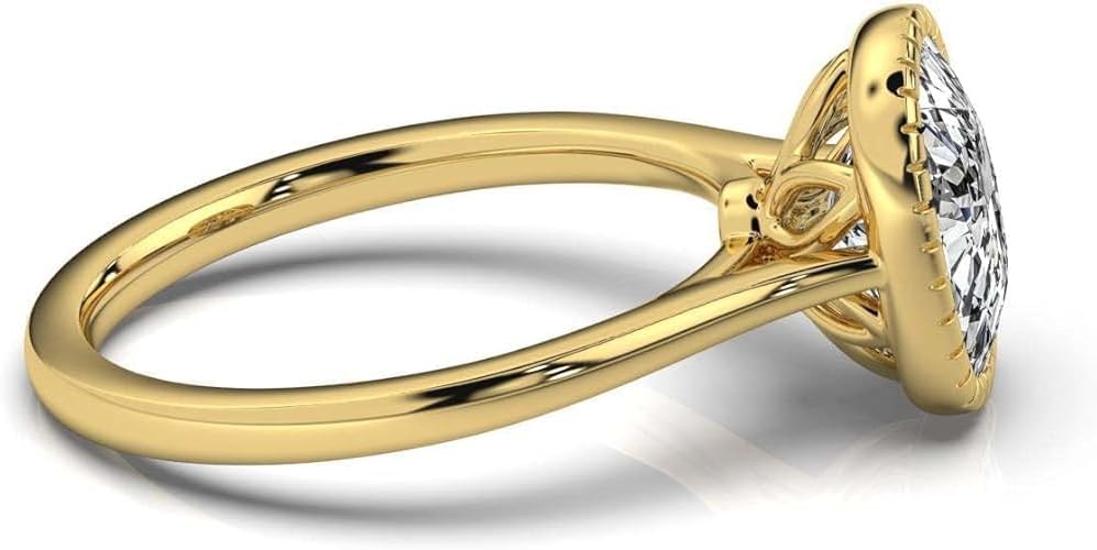 1 Carat Elongated Cushion Cut IGI certified Lab Grown Diamond Ring VVS1-2 10K 14K 18K Solid Gold Lab Grown Diamond Engagement Ring Wedding Bridal Ring Anniversary Promise Ring for Her (E-F Color) image 4