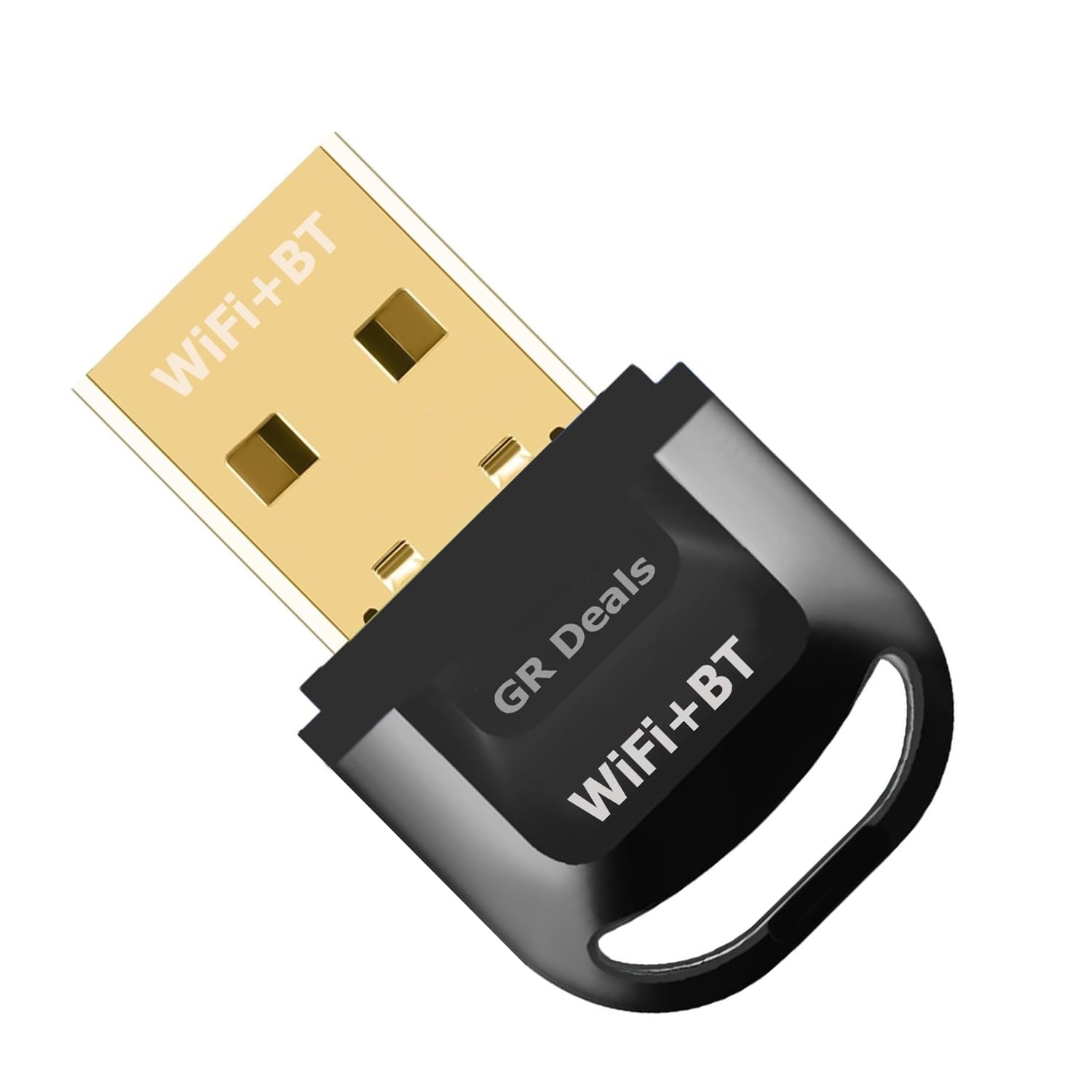 GR Deals Dual Band 2.4/5Ghz USB WiFi+Bluetooth 5.2 Adapter. Plug & Play Dongle for PC, Laptops, Keyboards, Mice, Headsets. Long Range. (Black). (Pack of 1)-image-4