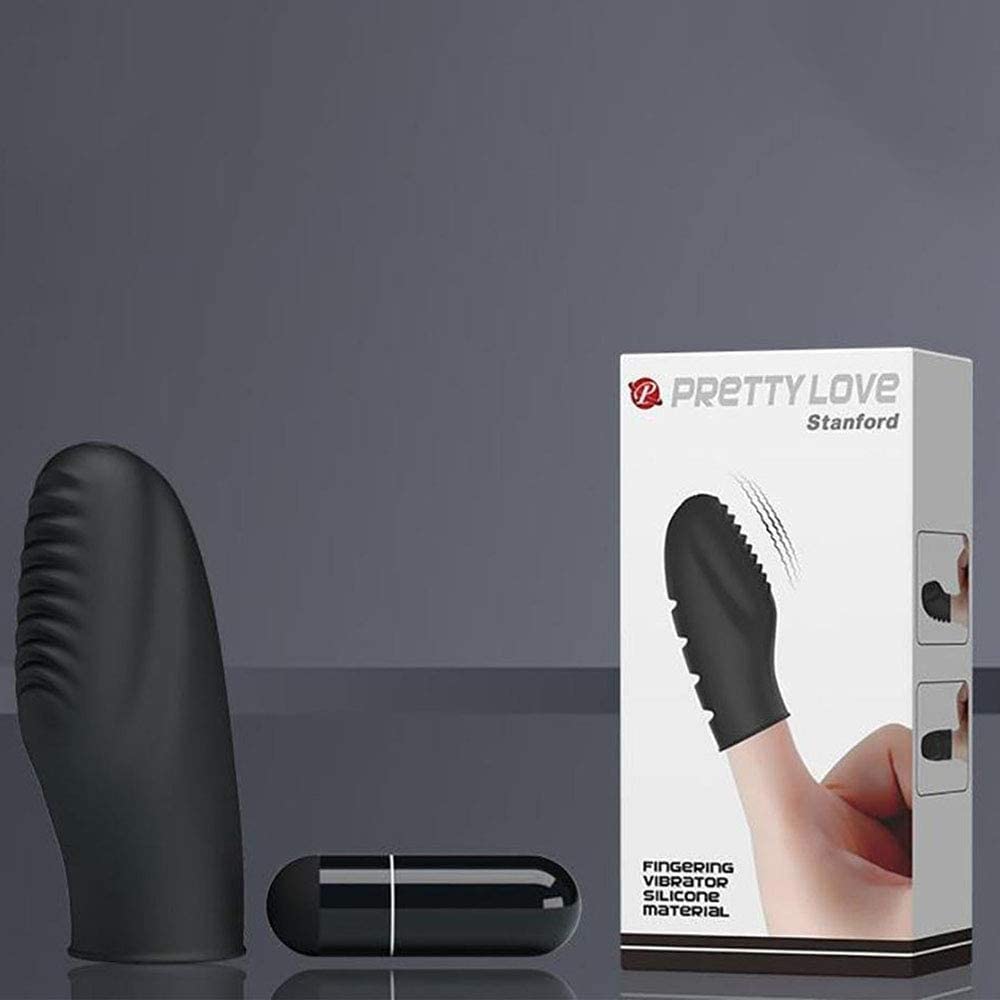 Mini Flírṭíṇg Víbrátíón Attrezzatura per Esercizi Sportivi Protezione per Le Dita Silicone (Nero)