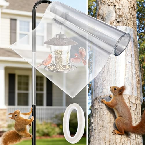 Squirrel Baffle for Bird Feeder Poles,Squirrel Guard Tree Wrap Trunk Protector for Squirrel Prevention Climbing Trees,Outside Baffle Guard,Weatherproof Outdoor Squirrel Proof Protector