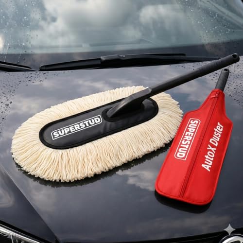 Image of SUPERSTUD AUTOX Pro Duster - Car Duster Microfiber Brush Long | Lint-Free & Scratch-Free | Wax Coating for 3xPerformance | Car Accessories 2026 | (1Pcs)