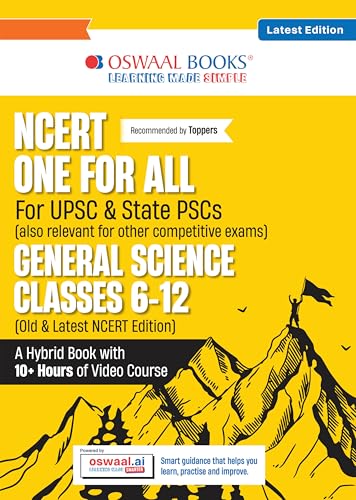 Image of Oswaal NCERT One For All Book for UPSC & State PSCs | General Science Classes 6-12 (Old & New NCERT Edition) Edition