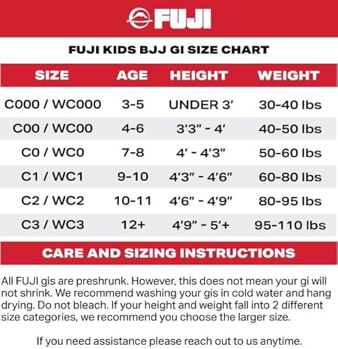 Fuji KK12-0001 Kids All-Around Brazilian Style Jiu Jitsu Uniform thumb #1