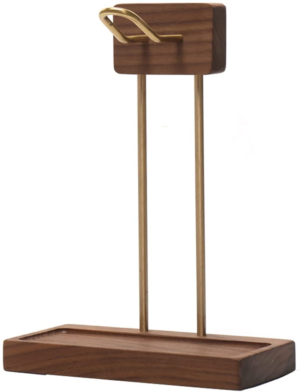 Gaming Accessori Supporto per Cuffie da Gioco in Legno di Noce E Ottone Supporto per Display per Cuffie da Gioco per La Maggior Parte delle Dimensioni delle Cuffie Stand Over-Ear da Gioco
