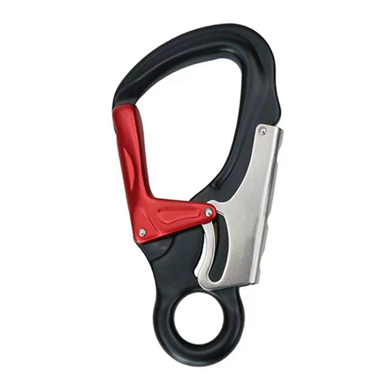 Sharplace Karabinerhaken mit Doppelverriegelung zur sicheren Befestigung von Zubehör, selbstverriegelnder Karabiner zum Klettern, Camping, Outdoor-Schaukel, Schwarz