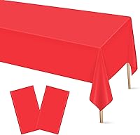Vista 40 de Mulbozy 2 manteles de plástico con lunares rosas y blancos para mesa rectangular, fundas de mesa de fiesta de confeti de puntos rosas para baby
