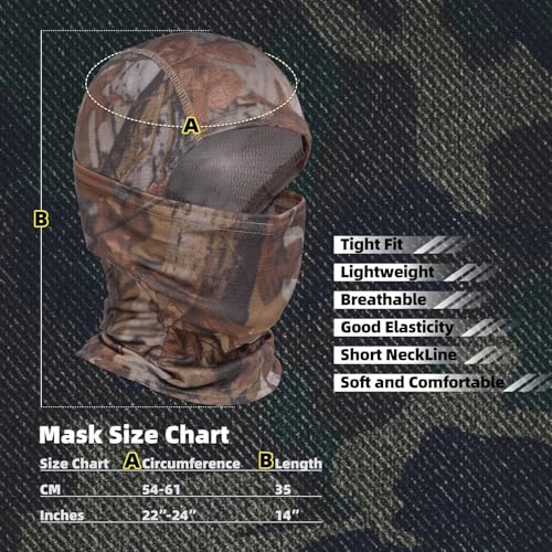 Image of Camo Balaclava Face Mask for Man and Women-Hunting，Skiing，Motorcycle Windproof，UV Protection&Military Training