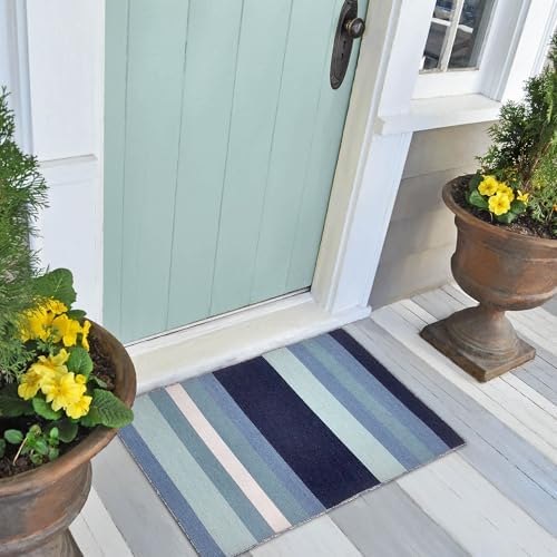 Liora Manne Sorrento Tribeca Water Reversible Lightweight Rug, 2' X 3', Blue and Ivory