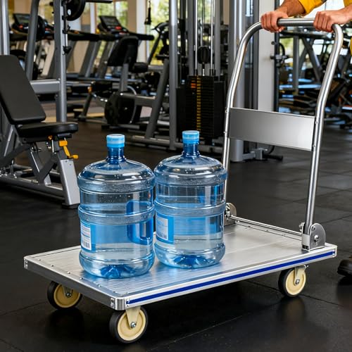 Carretilla plegable con capacidad 450 lbs y ruedas giratorias miniatura 5