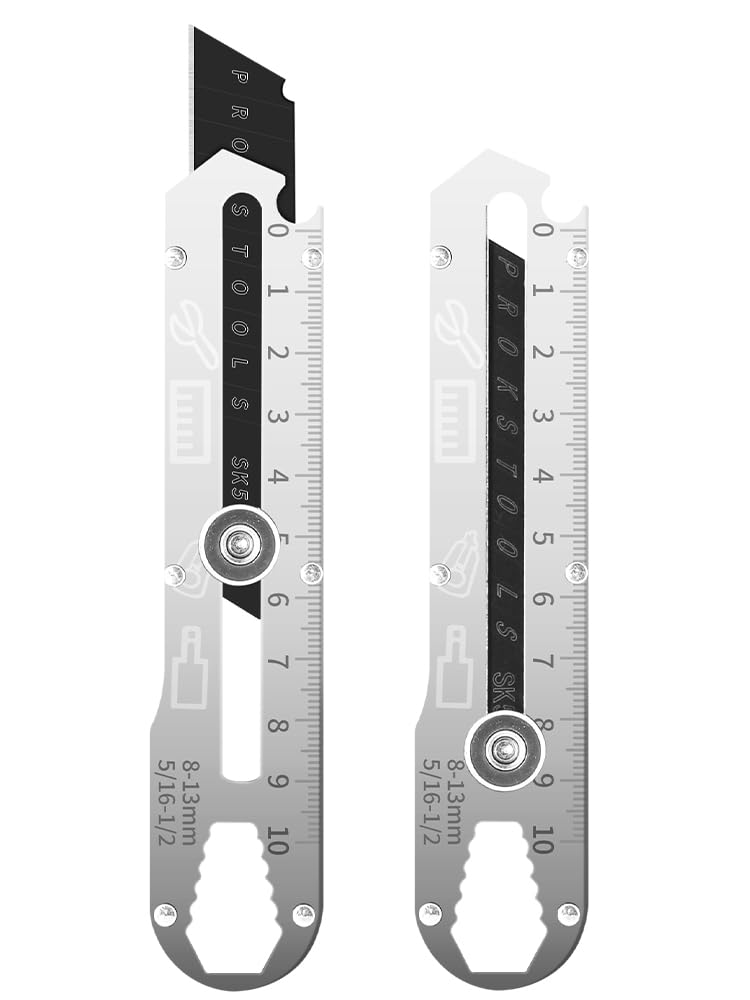 Dovishire 5 Professional Sk Utility Knife - All-Metal Stainless Steel Handle, Heavy-Duty Multipurpose Cutter For Precision Cutting, Crafting & Diy Tasks (2)
