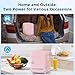 Antarctic Star 4L/6 Cans Compact Refrigerator,Portable Mini Fridge Skin Care,Cooler and Warmer for Bedroom,Car,Office & Dorm, Small Cooler for Cosmetics/Beverage/Food,PINK