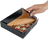 Vista 12 de Restaurantware Eco Pie - Cajas de pizza de 9.3 x 10.3 x 1.8 pulgadas, 100 contenedores de rebanadas de pizza con cubierta de almeja, con bloqueo