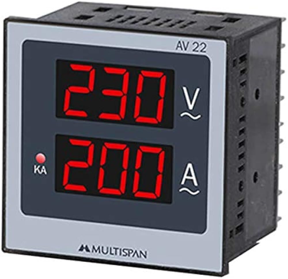 Multispan AV-22 Single Phase Digital Ampere + Volt Meter 72 x 72 x 60 (500V AC) (CT Selectable up to 2000/5A) (B0CWV75NNR) Amazon Price History, Amazon Price Tracker