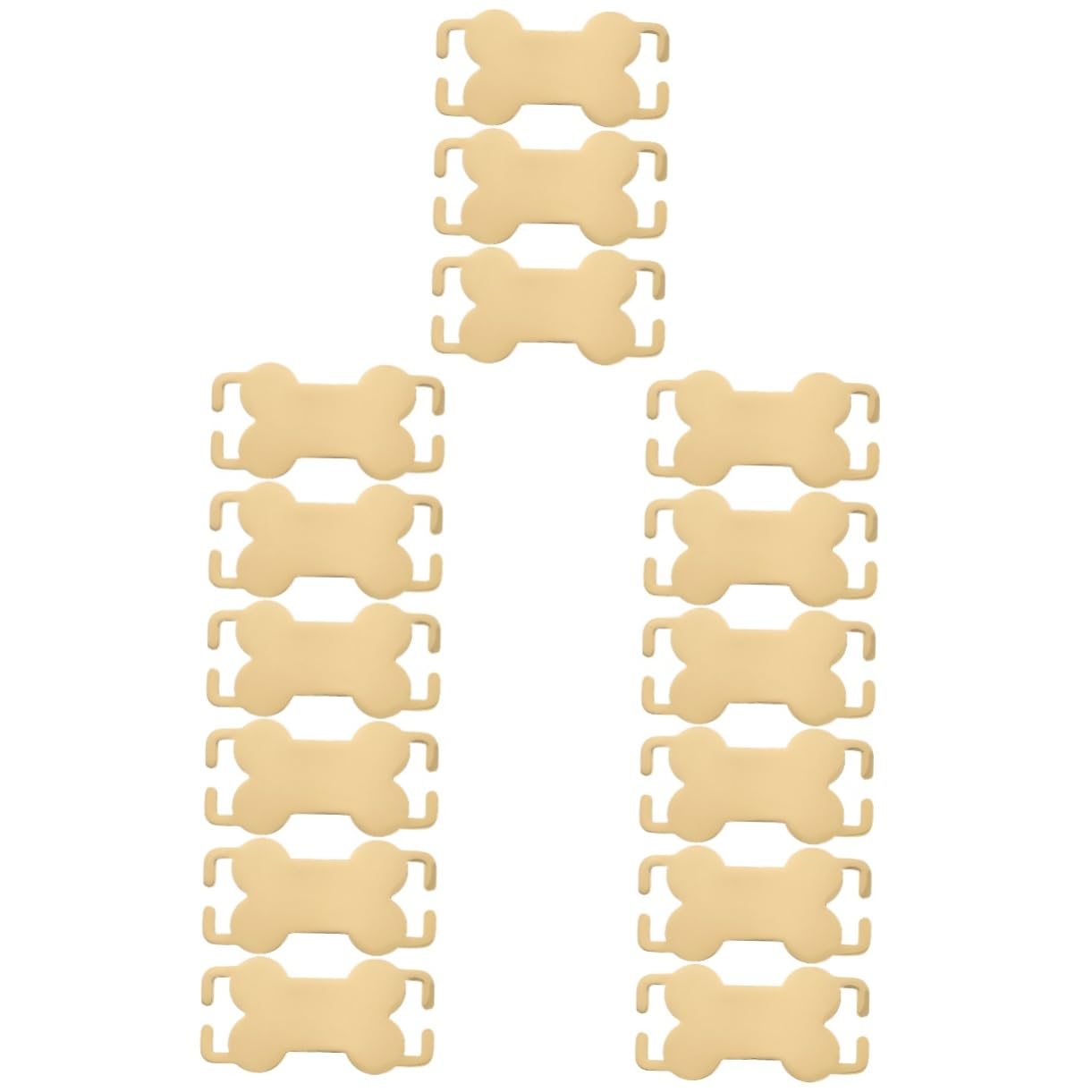 15pezzi Medagliette Identificative Per Domestici Inossidabile Targhette Vuote Per Incisione e Decorazione e Resistenti Per Personalizzazione