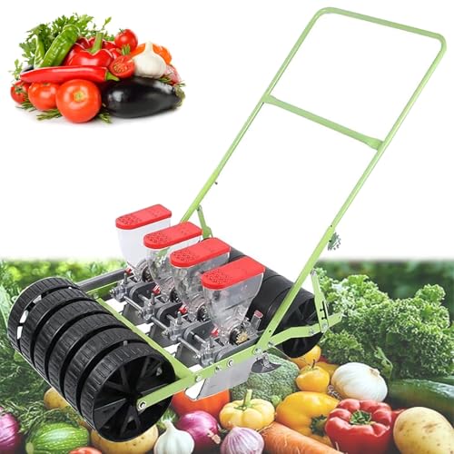 Manual Vegetable Seed Sower - Handheld Precision Planter, Portable Garden Tool for Lettuce, Carrots, Radishes & Small Seeds - 4-Row Home Farming Equipment