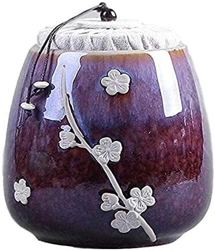 Urne cinerarie Bare e Urne Cinerarie Funeral urna Urne funerarie per cremazione urne per animali domestici e ceneri umane Urne da giardino per ceneri in ceramica squisita in rilievo YSDKJ1515(Size:Gre
