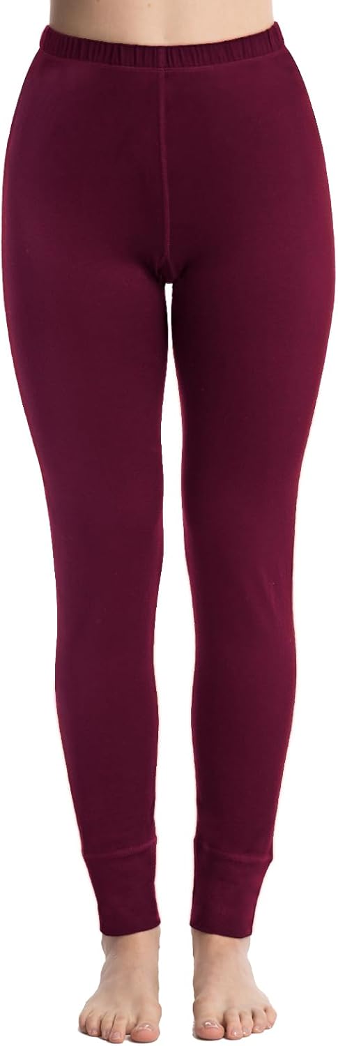 Merino Protect 100% Merino Wool Leggings Womens Thermal Base Layer Pants Soft Long Underwear Johns for Hiking Skiing