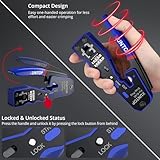 XUNTOP RJ45 Crimp Tool Kit, Ethernet Crimping Tool for Cat5/Cat5e/Cat6/Cat6a/Cat7 Cables with Wire Tester, 50 Gold-Plated RJ45 Pass Through Connectors, 50 Protective Boots & Mini Stripper for Fast - Image 2