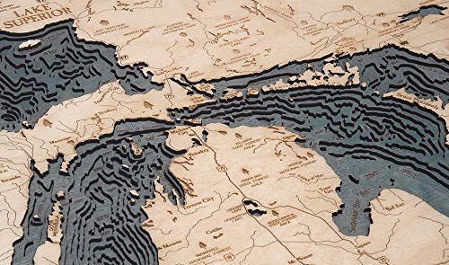 Woodchart Great Lakes 3-D Nautical Grey Frame, 24.5" x 31" - Image 3