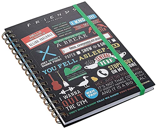 Pyramid International SR72326, Friends - Cuaderno A5 Espiral Infographic, Nero,