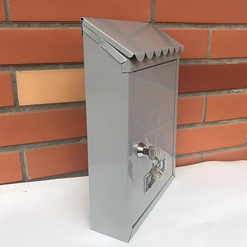 Miniatura 3 de MAGICLULU Buzón de correo con candado, montaje en pared, resistente a la lluvia, nostalgia para el hogar, para montaje en pared exterior, buzón para