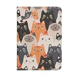 kwmobile Etui na dowód rejestracyjny pojazdu z przegródkami na karty – sztuczna skóra etui torba świadectwo rejestracji, Pomarańczowy czarny, 12 x 17,5 cm (entfaltet), 9,2 x 13 cm (gefaltet)