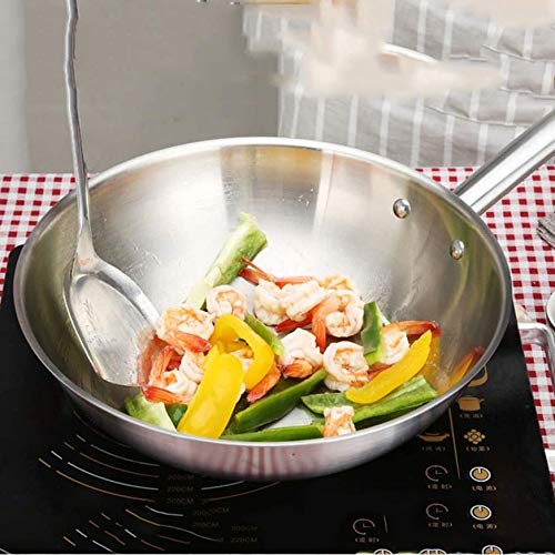 Wok de acero inoxidable con mango desmontable miniatura 2