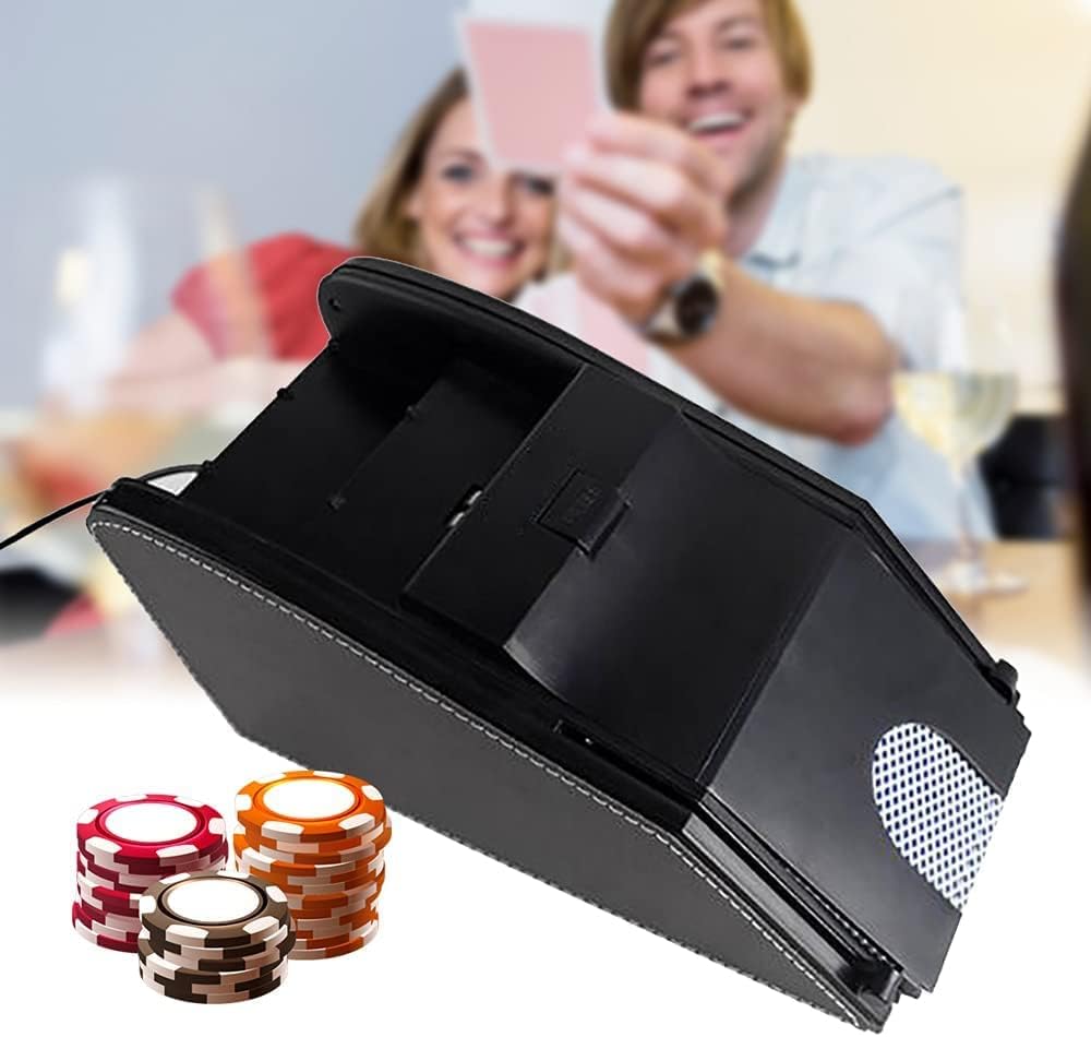 DNYSYSJ Automatic Card Shuffler Machine,Automatic Ele-ctronic Card Shuffler Dealing Dispenser Shuffle Machine 2in1