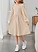 DOKOTOO KIDS Girls Christmas Holiday Dresses Fall Winter Sweater Dress Casual Long Sleeve Knit Boho Dress Tween Girl Fashion Swiss Dot A-Line Fancy Flowy Church Prom Outfits Apricot 14-15 Years