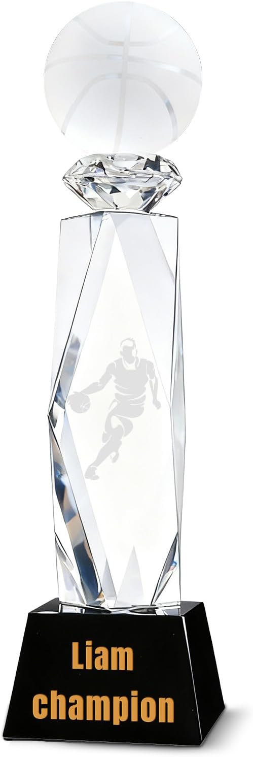 Custom Trophy with Text – Personalized 3D Engraved Trophy with Custom Base, Ideal for Sports Events, School Competitions, Golf, Football, and Basketball Awards
