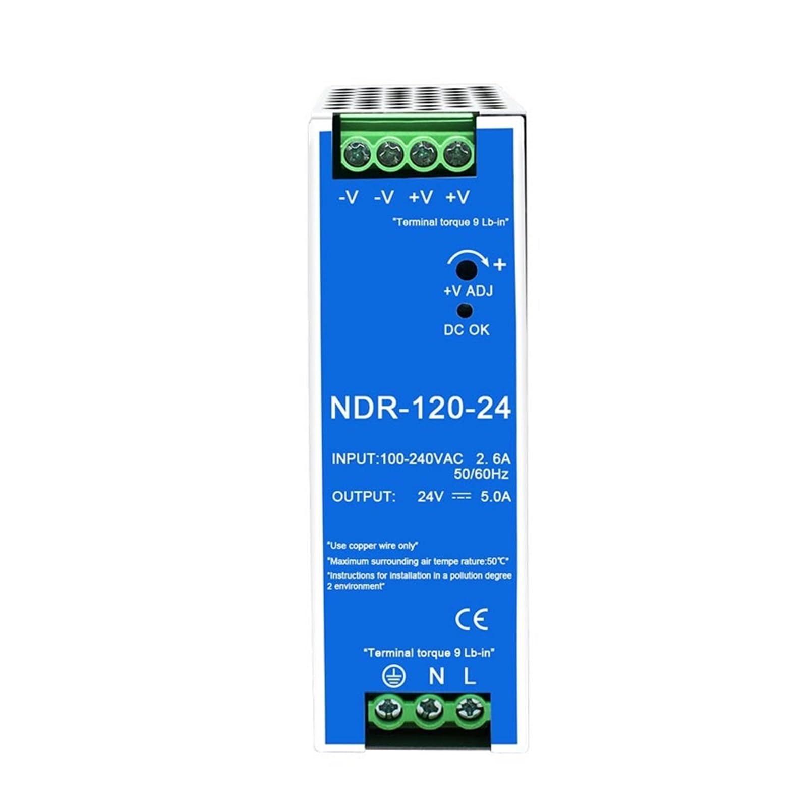 Alimentation industrielle NDR-120-12 12V transformateur rail DIN