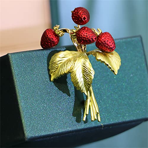 Pin para collar pequeño de mujer con hebilla de fresa anticaminar 3