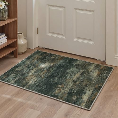 Image of BEIMO Area Rugs 8x10 for Living Room Bedroom, Modern Abstract Machine Washable Rug, Large Soft Low Pile Floor Carpet with Non Slip Backing for Dining Room, Smoky Sage Green