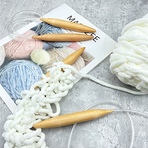 Mdoker Wooden Circular Knitting Needles 47-Inch Length Jumbo Cicular Knitting Needle For Giant Chunky Yarn Carpet Scarf Bulky Wool Roving Weaving,Us Size 50(25Mm) #TOP4
