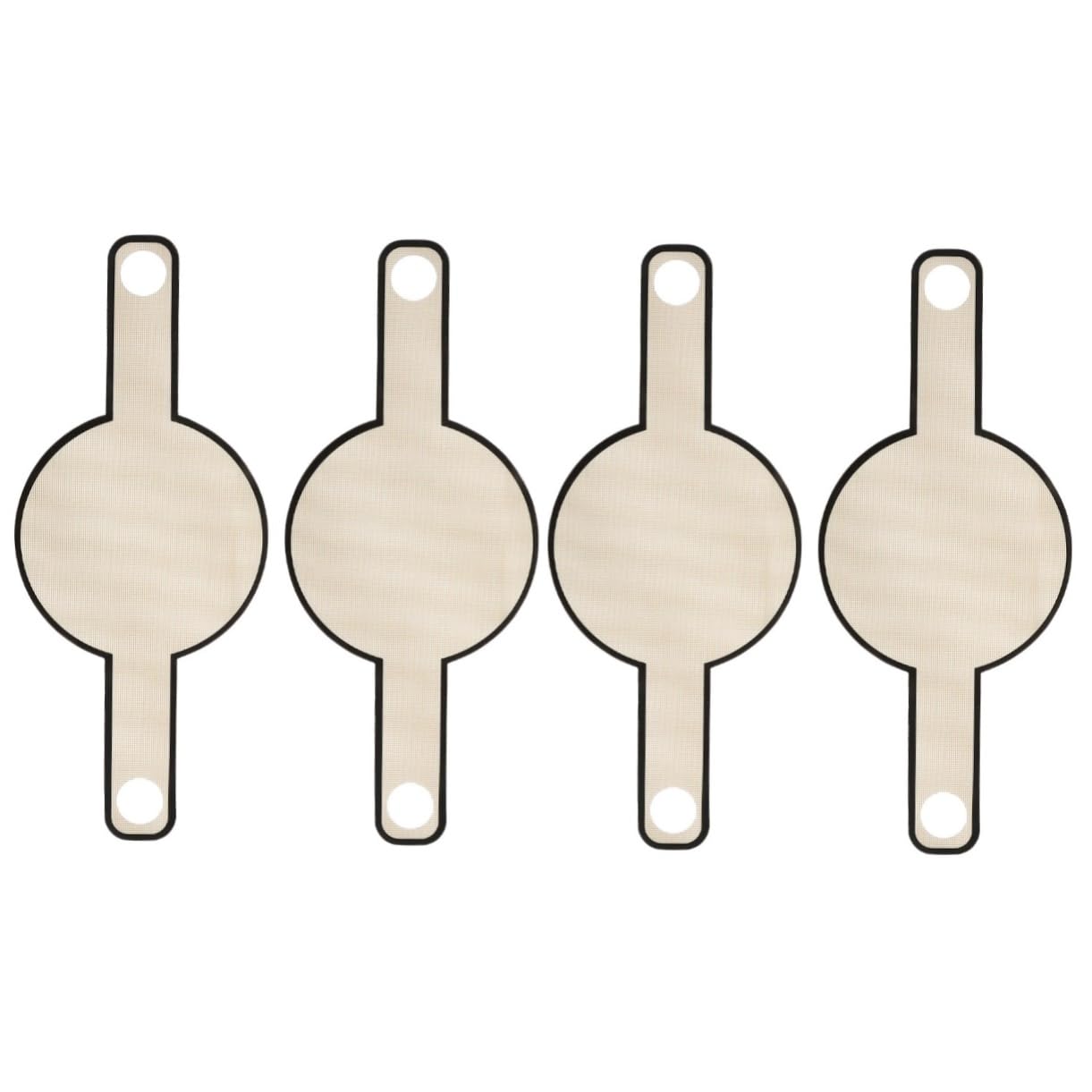 Amosfun 4 Piezas Alfombrilla para hornear con transferencia de cocinas accesorios cocinita oven fibra de vidrio molde para hornear herramientas de pan de pan Brown