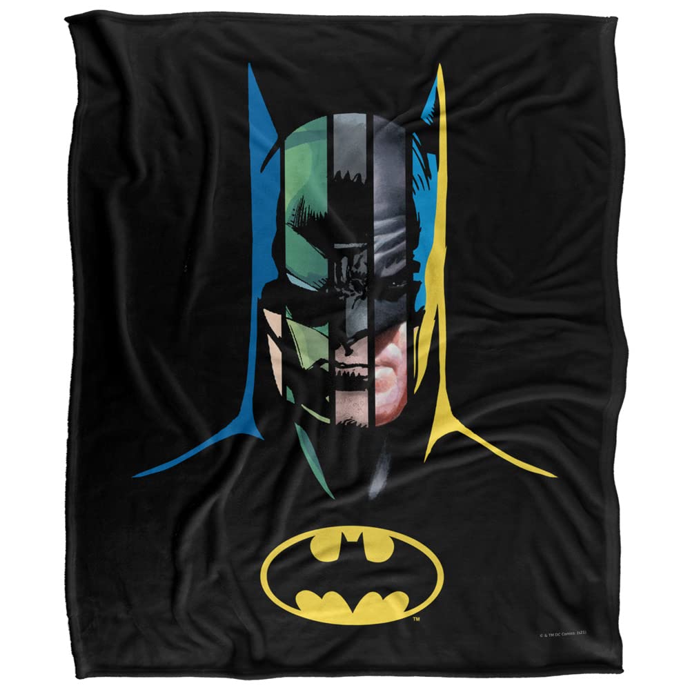 LOGOVISION Batman Silky Touch Kuscheldecke, superweich, 152 x 127 cm