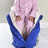 【Comfortable】Manta de silla de ruedas para ancianos en invierno Esta superficie súper suave es muy adecuada para el clima frío, el invierno, la primavera o el otoño. Es un accesorio esencial para su vida diaria. Está equipada con una cubierta impermeable, dos cómodos forros de lana gruesa y una cremallera de gran tamaño para facilitar su uso.