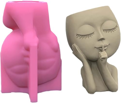 Grainrain Moldes de maceta de hormigón de elefante de animales suculentos, jarrón de silicona de cactus, moldes de soporte para candelabros, molde