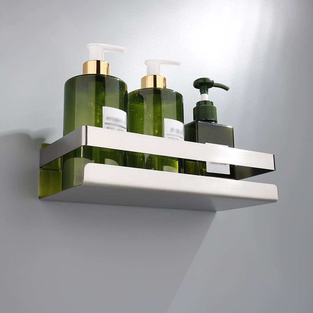 Estantes de baño exquisitos Caddy de ducha Estante de baño de acero inoxidable 304, Estante de esquina de ducha, Ducha de baño cuadrada Montado en la pared Organizador de almacenamiento Estante de alm